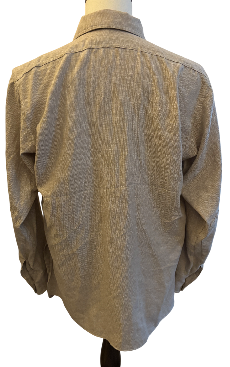 1930s 1940s Mens Cotton/Linen Work Shirt Reproduction
