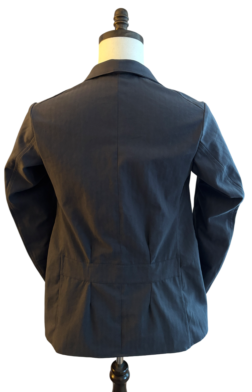 1930s 1940s Mens French Grey Cotton HBT Work Jacket Reproduction