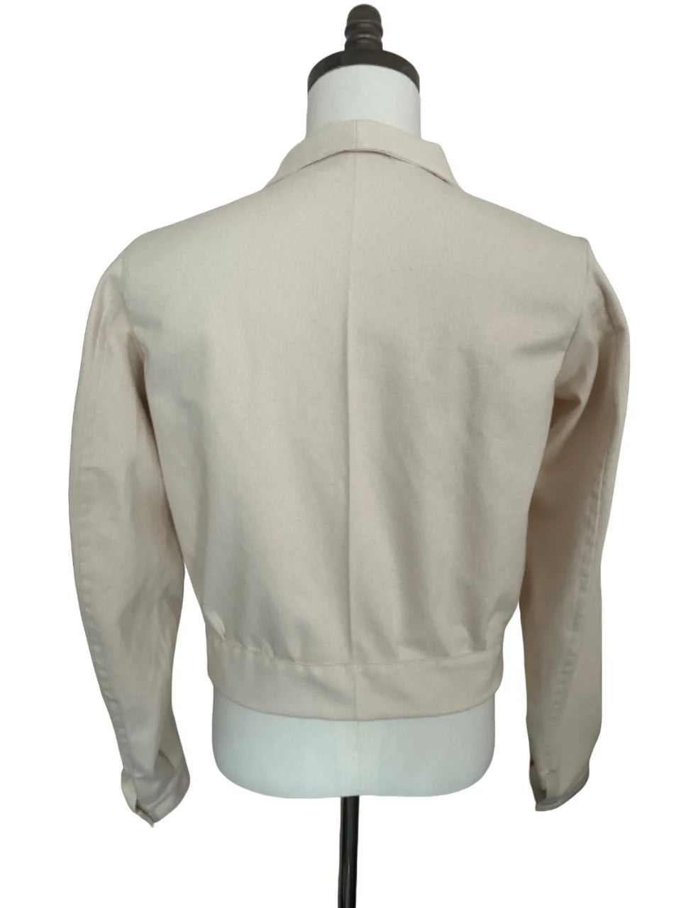 1930s 1940s Natural Cotton Mens Short Jacket