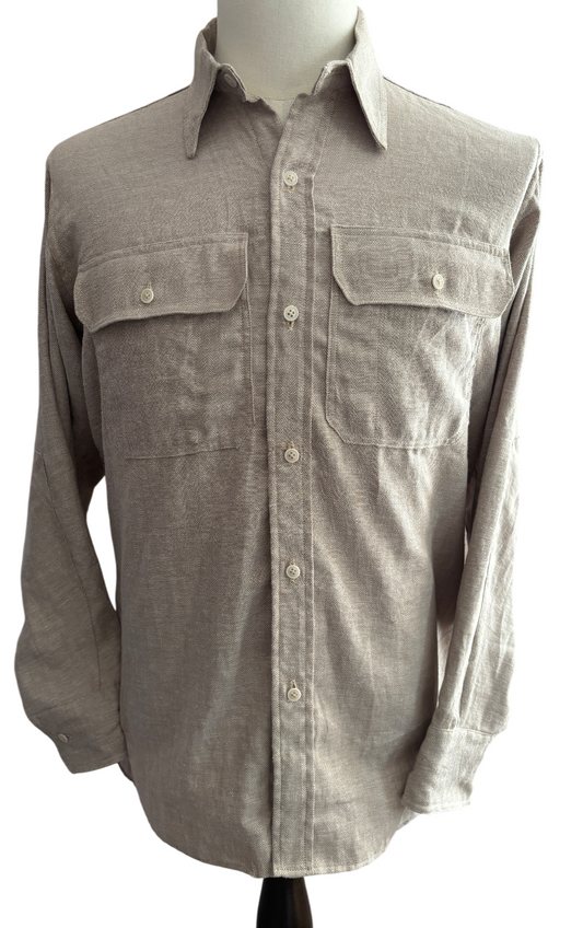 1930s 1940s Mens Cotton/Linen Work Shirt Reproduction