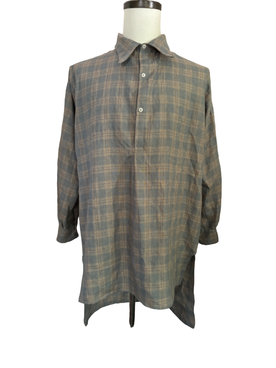 1930s 1940s Mens French Dress Linen Shirt Reproduction