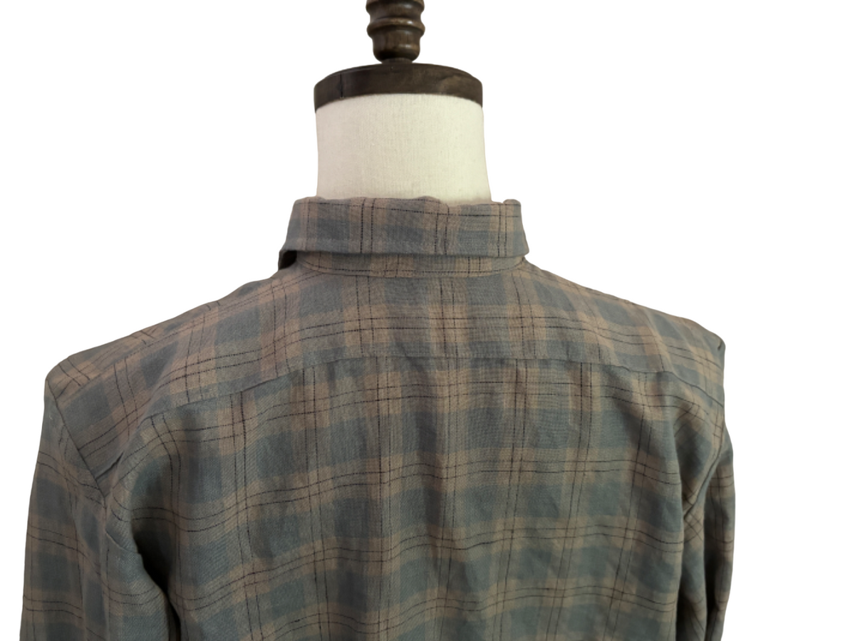 1930s 1940s Mens French Dress Linen Shirt Reproduction